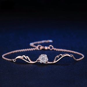'Wings' Rose Gold Simulated Diamonds Bracelet